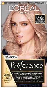 L'OREAL Récital Préférence - 8.23 - MEDIUM ROSE GOLD - Farba do włosów - Trwała koloryzacja - Jasny blond L'OMGDTJBL - Farby do włosów i szampony koloryzujące - miniaturka - grafika 1