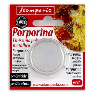 Stamperia by Box proszek do pęknięć, Porporina, srebrny, 17 ml - Decoupage - miniaturka - grafika 1