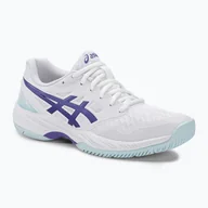 Buty sportowe damskie - Buty do squasha damskie ASICS Gel-Court Hunter 3 white/blue violet - miniaturka - grafika 1
