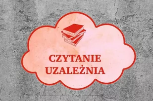 Naklejka na podłogę chmurka: Czytanie uzależnia - Pomoce naukowe - miniaturka - grafika 1