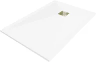 Brodziki prysznicowe - Mexen Stone+ brodzik kompozytowy kwadratowy 120 x 100 cm, biały, maskownica złota - 44101012-G - miniaturka - grafika 1