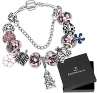Bransoletki - Modułowa Srebrna Bransoletka Charms Koraliki Beads - miniaturka - grafika 1