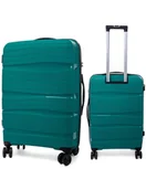 Walizki - WALIZKA XL ŚREDNIA PP3 POLIPROPYLEN ZAMEK TSA MORSKI - miniaturka - grafika 1