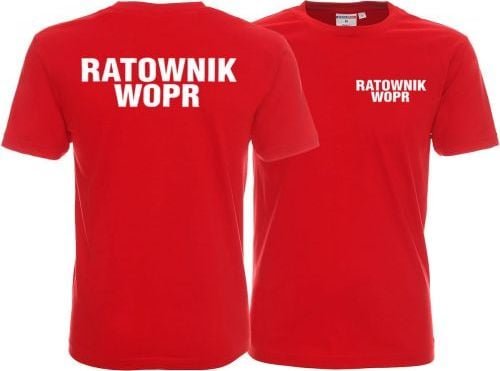 Promostars LPP - Koszulka męska RATOWNIK WOPR czerwona