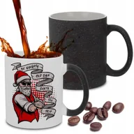 Kubki - Kubek Magiczny Czarny Brokatowy BE NAUGHTY Święta Mikołaj Prezent Wzory - miniaturka - grafika 1