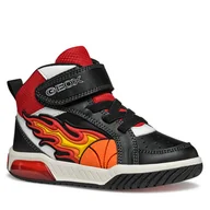 Buty dla chłopców - Sneakersy Geox J Inek J569CC 05411 C0048 M Czarny - miniaturka - grafika 1