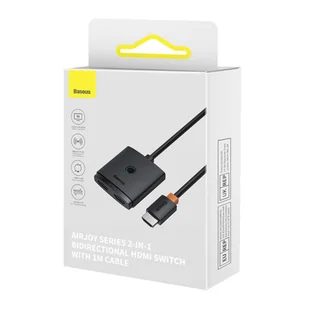 Adapter HDMI Baseus 2w1 z kablem 1m (czarny) - Adaptery i przejściówki - miniaturka - grafika 8