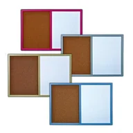 Tablice i flipcharty - INNY Tablica Suchoś Korkowa Bi Office Combo 60x40cm Lakierowana Kolorowe Ramy 106L048 - miniaturka - grafika 1