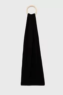 Apaszki i szaliki męskie - Armani Exchange szalik bawełniany kolor czarny gładki - miniaturka - grafika 1