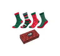 Skarpetki męskie - Skarpety skarpetki FUNSOCKS Christmas 4pak FU71104-7662 - miniaturka - grafika 1