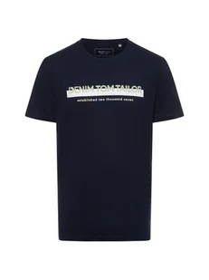 Tom Tailor Denim T-shirt męski Mężczyźni Bawełna niebieski nadruk, M - Koszulki męskie - miniaturka - grafika 1