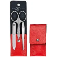 Akcesoria do paznokci - Zwilling twinox etui ze skóry bydlęcej z zatrzaskiem, 3-częściowy, czerwony 13695511 - miniaturka - grafika 1