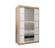 Szafy - Szafa przesuwna Garderoba VERONA 4 120 gł. 62 sonoma/biały - miniaturka - grafika 1