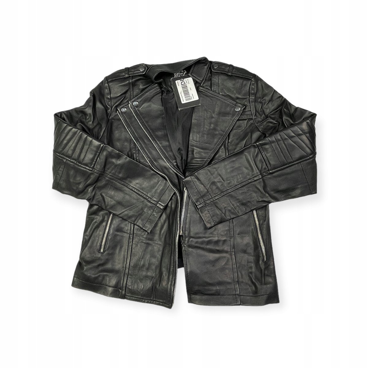 Skórzana kurtka damska ramoneska REAL LEATHER XL