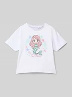 Koszulki dla dziewczynek - T-shirt z nadrukowanym motywem - miniaturka - grafika 1