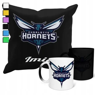 ZESTAW KUBEK MAGICZNY + POSZEWKA Z PODUSZKĄ- NBA CHARLOTTE HORNETS + IMIĘ - Gadżety dla niej i dla niego - miniaturka - grafika 1