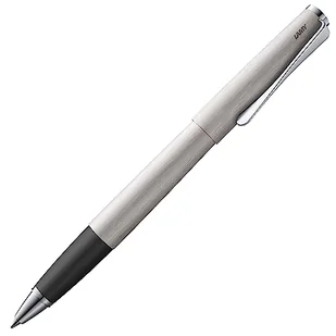 LAMY Studio Pióro kulkowe 365 - pióro kulkowe ze stali nierdzewnej, matowane, w kolorze srebrnym, z uchwytem z żywicy szlachetnej i klipsem w kształcie śmigła - wkład M 63 czarny - linia pisania M - Długopisy - miniaturka - grafika 1
