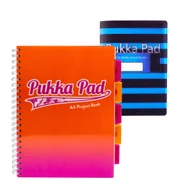 Zeszyty szkolne - Zestaw kołozeszyt PUKKA PAD Project Book Fusion A4 pomarańczowy + Zeszyt Flex Pad B5 niebieski - miniaturka - grafika 1