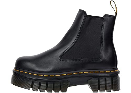 Dr. Martens Audrick Chlesea Nappa botki damskie czarne buty do połowy, Black Frędzel Lux, 39 EU