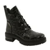 Botki damskie - Stylowe Botki Sergio Leone TR744 czarne - miniaturka - grafika 1