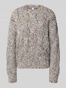 Sweter z dzianiny z okrągłym dekoltem model ‘Confetti’ - Swetry damskie - miniaturka - grafika 1