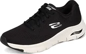 Trampki damskie - Skechers Damskie trampki Arch Fit Big Appeal, Czarna siatka biała wykończenie, 39.5 EU - miniaturka - grafika 1