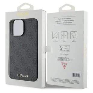 Guess GUHCP15XG4GFGR iPhone 15 Pro Max 6.7" szary/grey hard case 4G Metal Gold Logo - Etui i futerały do telefonów - miniaturka - grafika 7