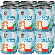 Mokra karma dla kotów - PetPot Karma mokra dla dorosłego kota Ryba w sosie 12x415g - miniaturka - grafika 1