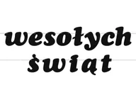 Ozdoby bożonarodzeniowe - Girlanda z filcu napis Wesołych Świąt - 10 m - miniaturka - grafika 1