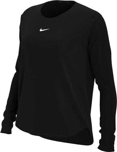 Nike Damski top z długim rękawem W Nk One Tf Std Ls Top, czarny/biały, DD4927-010, L