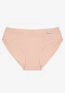 Majtki damskie - Jasnoróżowe Gładkie Majtki Figi z Bawełny Laniriela - miniaturka - grafika 1