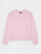 Bluzy sportowe damskie - Damska bluza dresowa nierozpinana bez kaptura 4F 4FWMM00TSWSF1765 - różowa - miniaturka - grafika 1