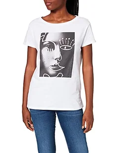 Sisley T-shirt damski, White 101, XS - Koszulki i topy damskie - miniaturka - grafika 1
