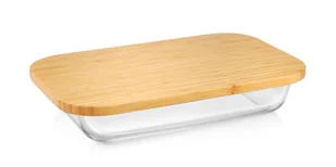 Szklane naczynie do zapiekania z pokrywką ONLINE 31 x 19 cm - Naczynia żaroodporne - miniaturka - grafika 1
