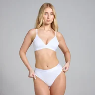 Majtki damskie - Damskie stringi ze średnim stanem z kolekcji MP (3 sztuki) – białe - XS - miniaturka - grafika 1