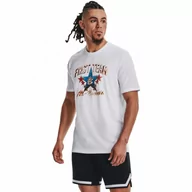 Koszulki sportowe męskie - Męski t-shirt z nadrukiem Under Armour UA Curry All Star Game SS - biały - UNDER ARMOUR - miniaturka - grafika 1