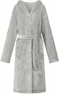 Bielizna ciążowa - vidaXL Szlafrok z kapturem Szary xxxl Flanela - miniaturka - grafika 1