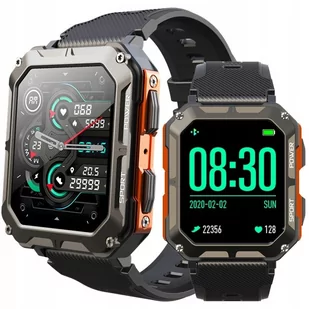 Smartwatch męski z funkcją rozmów ciśnienie puls polskie menu kardio - JG Smart C20 - Smartwatch - miniaturka - grafika 1