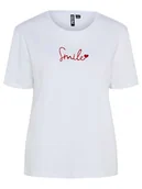 Koszulki i topy damskie - Pieces Koszulka w kolorze białym - miniaturka - grafika 1