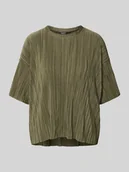 Koszulki i topy damskie - T-shirt o kroju regular fit z fakturowanym wzorem model ‘RAVENNA’ - miniaturka - grafika 1