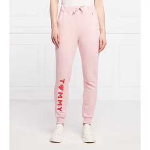 Tommy Hilfiger Spodnie dresowe | Regular Fit - Dresy damskie - miniaturka - grafika 1