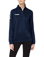 Bluzy damskie - Hummel Core Poly bluza damska z zamkiem błyskawicznym niebieski morski S 203439-7026 - miniaturka - grafika 1
