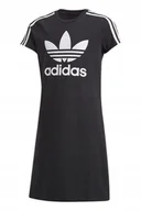 Sukienki i spódniczki dla dziewczynek - Sukienka dziewczęca Adidas Adicolor czarna oversize logo codzienna r. 164 - miniaturka - grafika 1
