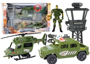 DLA DZIECI ZESTAW MILITARNY HELIKOPTER WOJSKOWY MOTOR WIEŻA - Samoloty i helikoptery - miniaturka - grafika 1