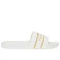 Klapki i japonki damskie - Klapki Tommy Hilfiger Poolslide With Webbing FW0FW07845-YBL - białe - miniaturka - grafika 1