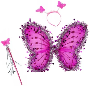 SKRZYDEŁKA DLA WRÓŻKI Z RÓŻDŻKĄ I OPASKĄ - Zabawy w naśladowanie dorosłych - miniaturka - grafika 1