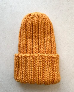 Zimowa czapka Buran 100% wełna z Peru pomarańczowa - Czapki damskie - miniaturka - grafika 1