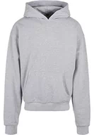 Bluzy męskie - Bluza męska Build Your Brand ultra wytrzymała bawełniana bluza z kapturem, Szary, M - miniaturka - grafika 1