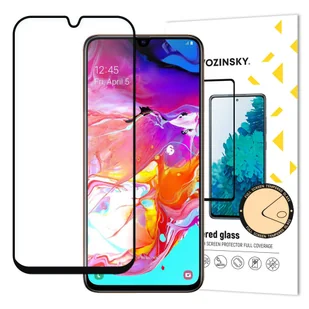 Wozinsky Full Glue szkło hartowane Samsung Galaxy A70 na cały ekran z ramką czarny (case friendly) - Szkła hartowane na telefon - miniaturka - grafika 1