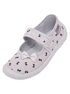 Kapcie damskie - Dziewczęce kapcie z motywem kokardek szare Vi-GGa-Mi - miniaturka - grafika 1